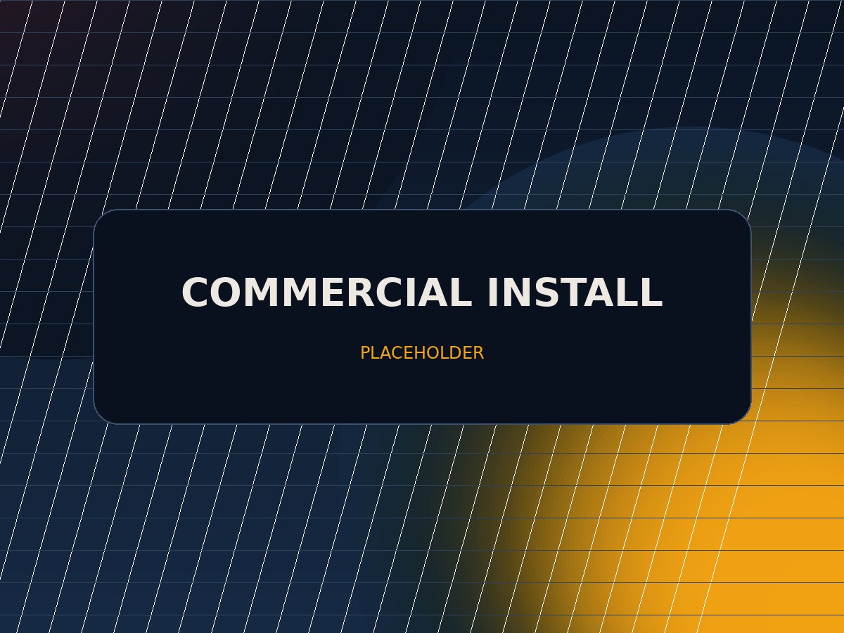 Commercial rooftop solar installation on a business premises in Nassau